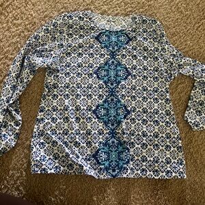 Lands’ End  Patterned Women's SPF swim Top